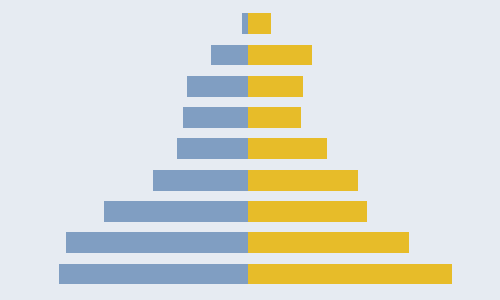 [Excel] Como fazer uma pirâmide etária com um gráfico de barras